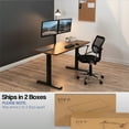 thumbnail image 6 of VIVO Manual 60” x 24” Stand Up Desk, Rustic Vintage Brown Table Top, Black Frame, 6 of 9