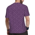 thumbnail image 2 of Wukai Retro Florals Purple Print Men's Short-Sleeved Mesh T-Shirt,Quick-Dry Short Sleeve Workout T-Shirt-Small, 2 of 8
