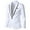 White, variant on SWSMCLT Men's Casual Blazer Jacket Solid Cotton One Button Suit Jacket Flap Pocket Sport Coats & Blazers Long Sleeve Slim Fit Party Notch Lapel Yellow 40