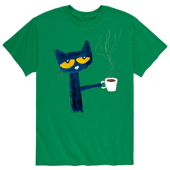Pete The Cat - With Coffee - Men's Short Sleeve Graphic T-Shirt