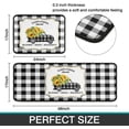thumbnail image 5 of 2 Pieces Sunflower Truck Decor Kitchen Mat Buffalo Plaid Kitchen Rugs Set Black and White Rug, Water Absorb Microfiber Mat Checkered Rug for Kitchen,17"x 47"+17" x 23, 5 of 5