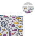 thumbnail image 5 of Yayeee Shower Curtain with Hooks 72"x72" Waterproof Fabric Bathroom Hanging Decor, Purple Doodle Pattern, 5 of 5