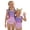 #A05-Dark Purple, variant on Abcomgle Toddler Swimsuit Girl 3t Stretchy One Piece Girls Swimsuit Cute Gradient Stars Ruffled Bathing Suits for Girls