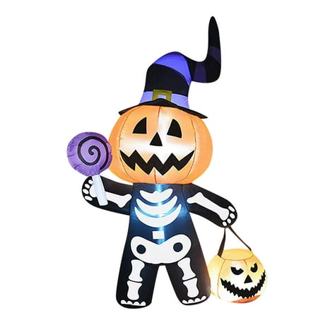 

Party Garnish 6ft Decoration Festive Atmosphere Light Pumpkin Fairy Pumpkin Easy Inflatable Material For Garden Garden Decoration Ornaments Lighting Decoration
