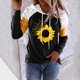 thumbnail image 2 of Gibobby Túnica de moda Camisetas de manga larga, sudaderas holgadas con capucha, sudaderas informales con bloques de color, sudaderas con capucha de para mujer con patrón Floral （Negro， M), 2 of 4