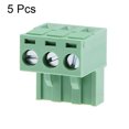 thumbnail image 2 of Unique Bargains 5Pcs AC300V 15A 5.08mm Pitch 3P Flat Angle Needle Seat Insert-In PCB Terminal, 2 of 4
