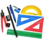 Westcott 10-Piece Math Tool Kit , 0.3 lbs., Math and Counting, Multicolor, 1-Count