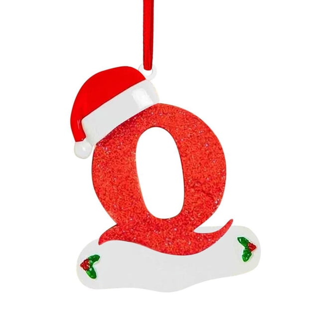 CAIROYAR Adornos para árbol de Navidad con letras en inglés para decoración de fiestas colgantes