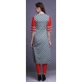 thumbnail image 4 of Bimba Long Straight Kurti For Women Printed Indian Rayon Slub 3/4 Sleeve Tunic, 4 of 6