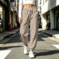 thumbnail image 6 of ClodeEU Women's Polka Dot Print Drawstring High Waist Jogger Pants,Casual Tapered Ankle Sweatpants with Pockets ,Women's Plus L, 6 of 8