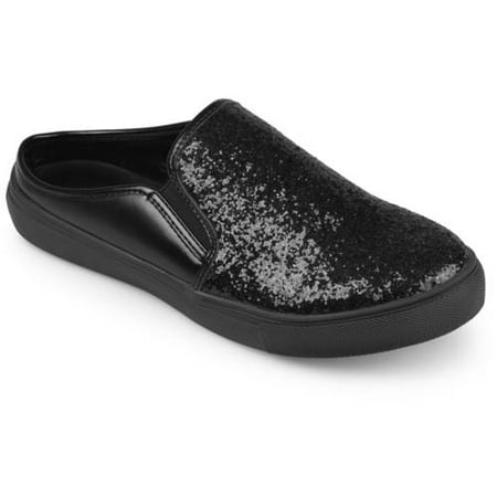 K-swiss Womens Classic Leather Tennis Shoe - Brinley Co. Womens Glitter Faux Leather Slide Sneakers