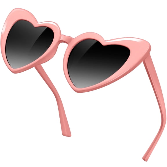 KANASTAL Heart Shaped Sunglasses for Women Pink, Retro Pointy Sun Glasses UV400 Protection Sunnies for Party Valentine's Day Wedding Gift