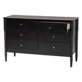 thumbnail image 6 of Baxton Studio Lucera Mid-Century Black Bobbin Wood 6-Drawer Dresser, 6 of 6