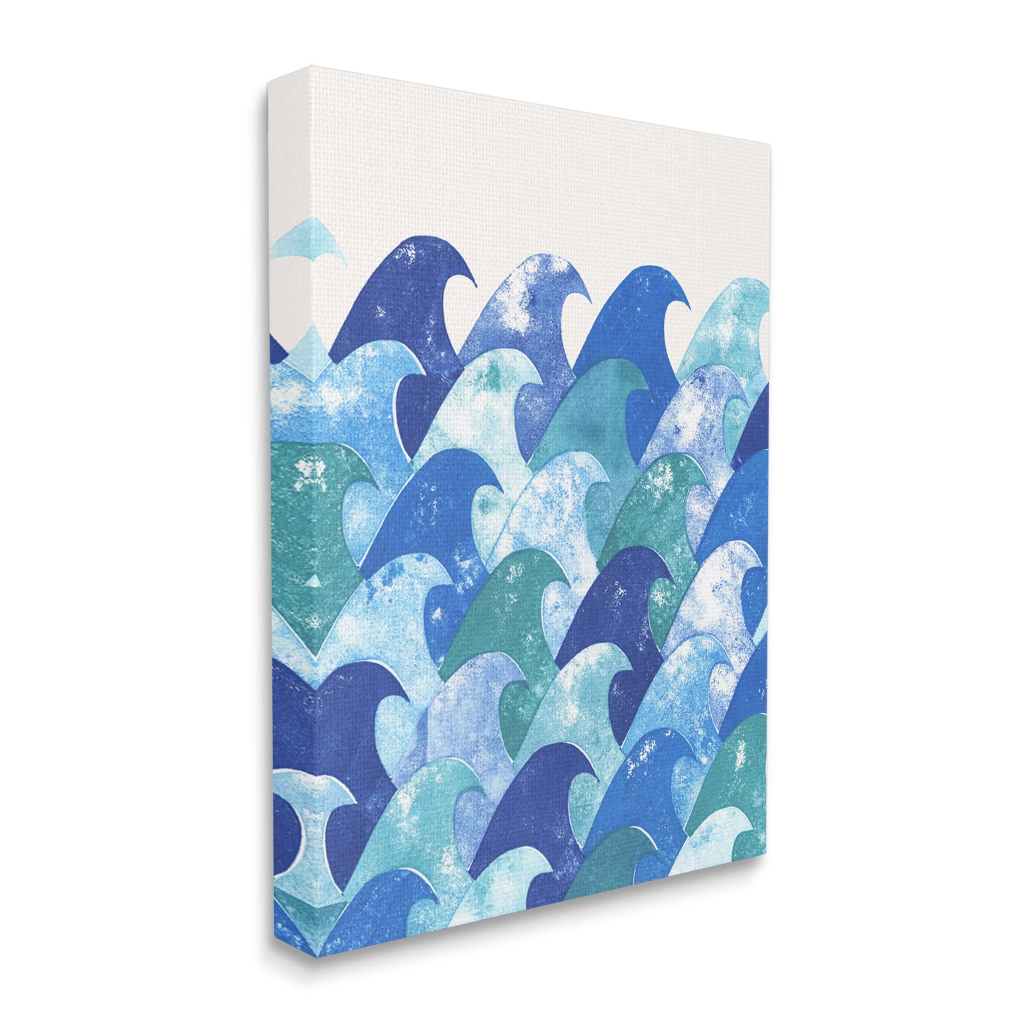 Stupell Industries Abstract Sea Waves Abstract Painting Gallery Wrapped Canvas Art Print Wall Art, 24 x 30