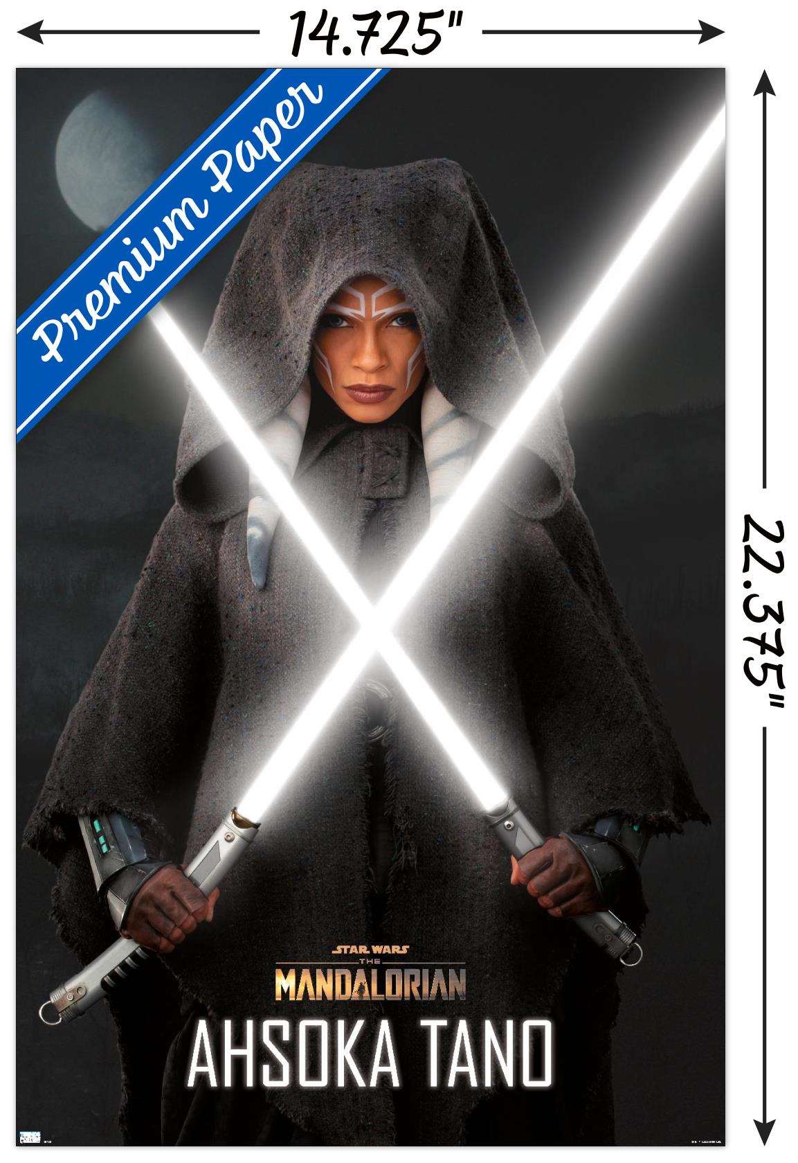 Star Wars The Mandalorian Season 2 - Ahsoka Lightsabers Wall Poster, 14.725" x 22.375"