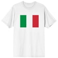 thumbnail image 6 of Deconstructed Italian Flag on White Ground Adult Crew Neck Short Sleeve T-shirt - XS, 6 of 7