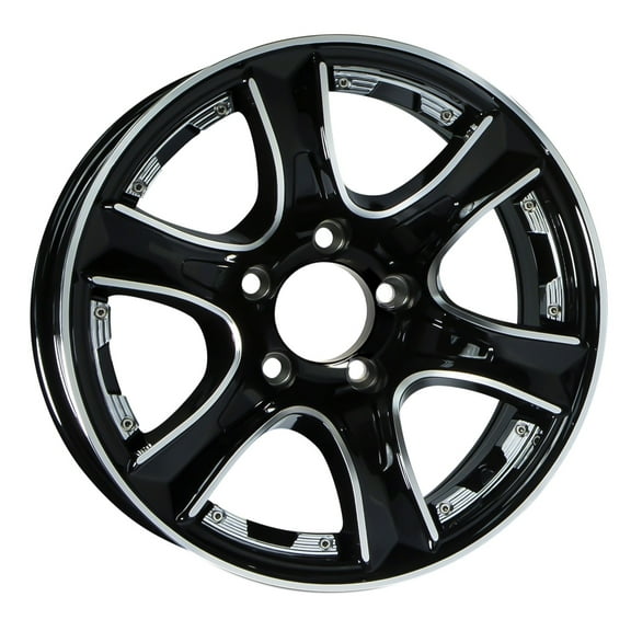 eCustomrim Aluminum Trailer Rim 14 Inch 14X5.5 5 Lug On 4.5 Black T-Bred Wheel