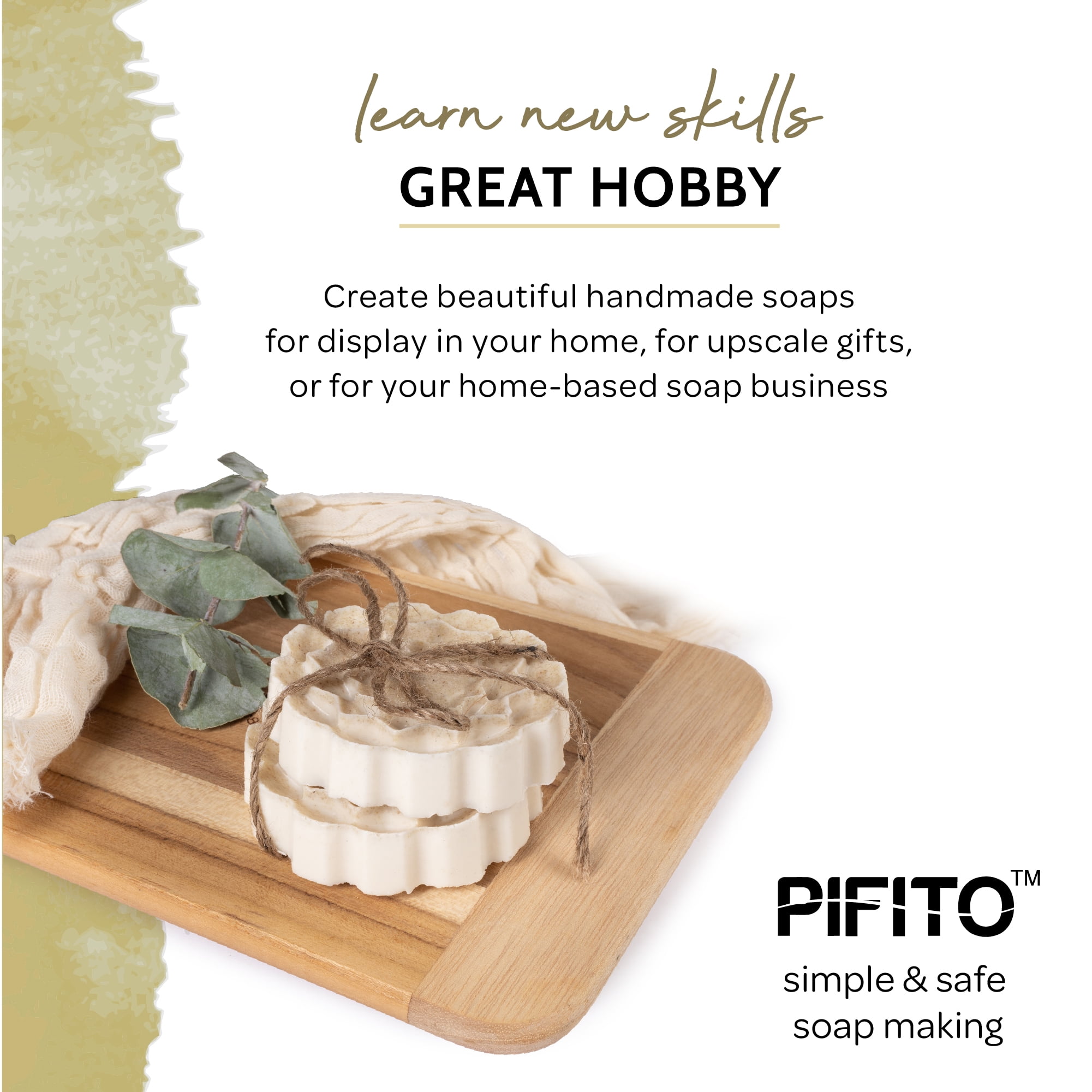Pifito White Melt and Pour Soap Base (5 lb) Premium 100% Natural Glycerin Soap Base Luxurious Soap Making Supplies