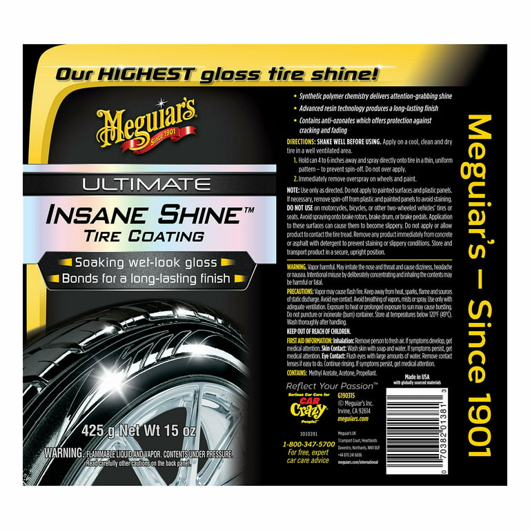 Meguiars Tire Coating, High Gloss, Ultimate - 15 oz