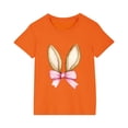 thumbnail image 3 of Aloohaidyvio Church Easter Clothes for Girls Unisex Easter Short Sleeve Top, 'Hoppy Easter' Graphic Cotton Shirt for Boys & Girls Holiday Celebrations 7 Years, 3 of 4