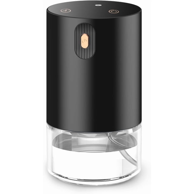 Waterless Essential Oil Diffuser Rechargable: 100ml Large Capacity Aromatherapy Diffuser for Car and Home - 1/2/4/6H/Time Off 7 Mist Level for Room Office Bedroom (Black)