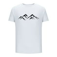 thumbnail image 3 of Tops for Men Plus Size Clearance Short Sleeved Round Neck Casual Printed Shirt White XL, 3 of 4