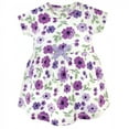 thumbnail image 3 of Touched by Nature Baby and Toddler Girl Organic Cotton Dress and Cardigan 2pc Set, Purple Garden, 3 Toddler, 3 of 4