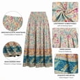 thumbnail image 4 of SOMER Skirts for Women Maxi Skirts Bohemian Flowy High Waist A Line Skirts Summer Pleated, 4 of 7