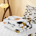 thumbnail image 5 of Erosebridal Monster Truck Zipper Full Size Comforter Sets with Fitted Sheet and 2 Pillowcases, Tire Track Zipper Bedding Set, White, Reversible, 5 of 7
