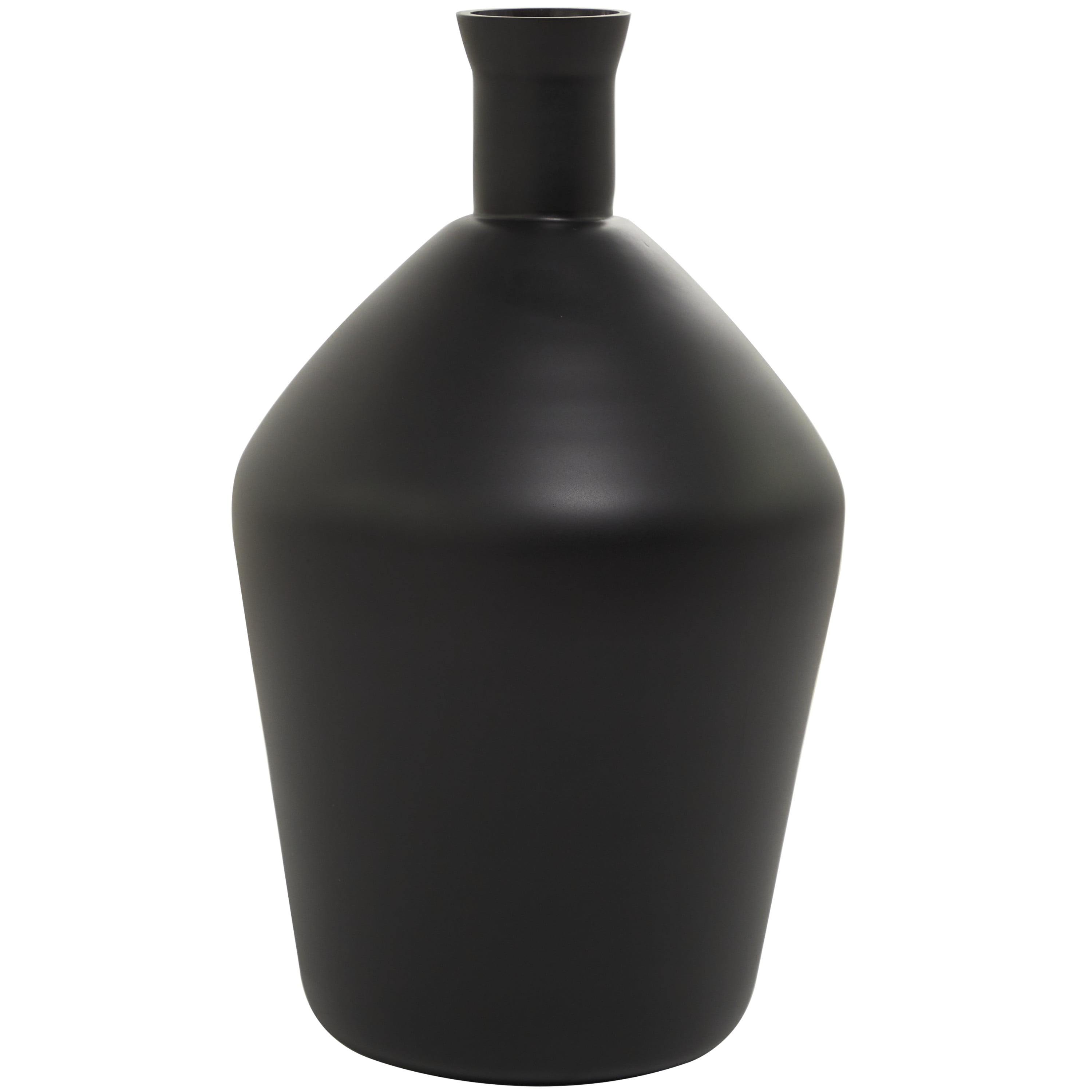 DecMode 15" Black Glass Vase