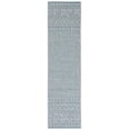 thumbnail image 2 of SAFAVIEH Courtyard Evander Geometric Indoor/Outdoor Runner Rug, Ivory/Aqua, 2'3" x 8', 2 of 9