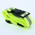 thumbnail image 4 of 2 Pcs Safety Reflective Belt Elastic Adjustable High Visibility Waist Band Security Gear for Riding Walking Night Running (Fluorescent Green/Random Buckle), 4 of 8