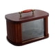 thumbnail image 3 of Caja de pan de madera, contenedor para almacenar pan, contenedor multiusos retro para almacenar alimentos. marrón 29cm, 3 of 9
