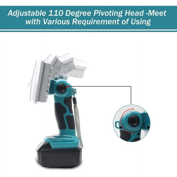 for Bosch Light Cordless LED Work Light,40W 4200LM Jobsite Light Powered by Bosch 14.4-20v Bat609 LXT Li-Ion Battery with 5V 2.1A USB & 110 Degree Pivoting Zinc Alloy Head