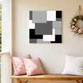thumbnail image 5 of Canvas Wall Art Abstract Art Canvas Art Print White Black Gray Splice Pictures Wall Decor for Living Room Bedroom Artwork Decorations Stretched Framed Ready to Hang 8"x8", 5 of 9