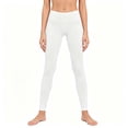 thumbnail image 2 of Womens Pants Solid Slim Fit Yoga Trousers Athletic Casual Long Womens Pants White L, 2 of 4