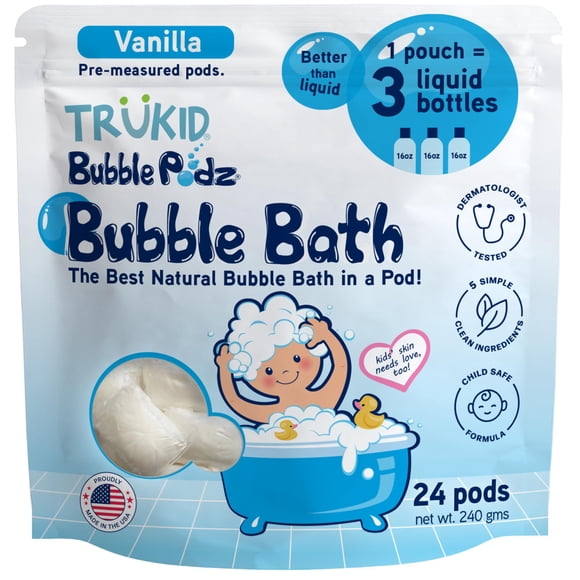 Bubble Bath TruKid Bubble Podz con aroma a vainilla, 24 cápsulas
