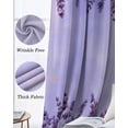 thumbnail image 6 of Purple Lavender Black Out Curtains 84 Inch Long for Living Room, Spring Watercolor Wild Flowers Plant Blackout Curtain Shade Thermal Insulated Window Curtains Grommet Drapes 42"x84" 2 Panels, 6 of 8