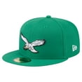 thumbnail image 3 of Men's New Era Kelly Green Philadelphia Eagles Super Bowl LIX Champions Historic Side Patch 59FIFTY Fitted Hat, 3 of 4
