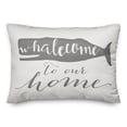thumbnail image 2 of Creative Products Whalcome Home Gray 14x20 Spun Poly Pillow, 2 of 3
