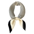 thumbnail image 3 of Bufanda cuadrada de seda a cuadros para mujer, banda de satén para el pelo, suave para el trabajo, Hijab, Foulard para la cabeza, 2021, 3 of 4