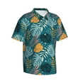 thumbnail image 2 of Balery Tropical Leaves Print Men's Hawaiian Shirts Short Sleeve Beach Shirt Relaxed Fit Vacation Button Down Shirts-3X-Large, 2 of 9