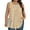 Beige, variant on NTACZA Peplum Womens T-Shirts Plus Size Crew Neck Beige Polka Dot Tank Tops Ladies T Shirts L