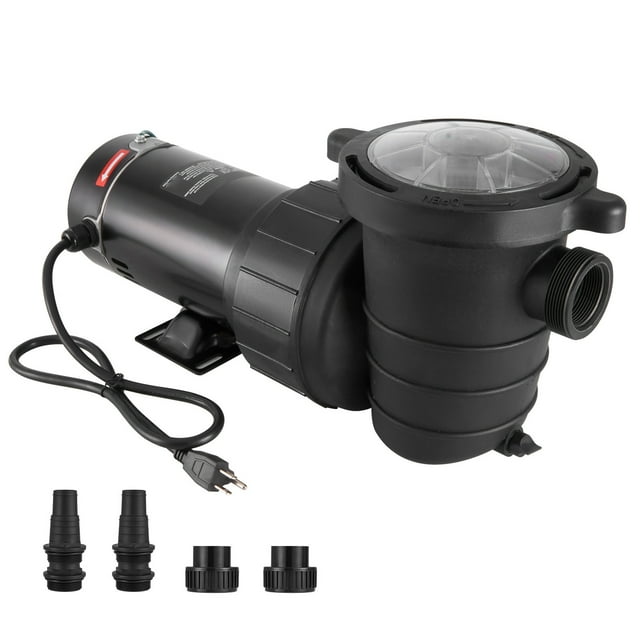 KFFKFF Pompe pour Piscine hors Terre, 1 Hp, Débit Max. 80 GPM, Pompe pour Piscine à Vitesse Unique, 120 V 3450 Tr/min, Pompe de Piscine à Levage de Tête Max. 36 Pi