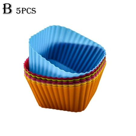 

Muffin Cases Silicone Cupcake Mould Reusable Tray Flower-shaped Moulds-DIY P0B6