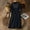 Black, variant on HOMBOM Womens Embroidered Dresses Plus Size Cotton Linen Long Maxi Casual 3/4 Sleeve Beach Shift Dress for Young Women Crew Neck