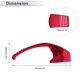 thumbnail image 4 of Gancho colgante para motocicleta Rectángulo Soporte para casco de motocicleta Equipaje Bolsa para scooters bicicletas Aleación de aluminio Rojo 1 juego llave hexagonal tornillo tuerca, 4 of 7