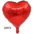 thumbnail image 2 of Globo de aluminio con forma de corazón rojo, 20 unidades, globos de helio con forma de corazón, globos de corazón, 2 of 5