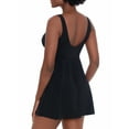 thumbnail image 3 of Simply Slim Women's and Plus Cross Your Heart One Piece Swim Dress, Sizes M-3X, 3 of 3
