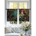 thumbnail image 5 of Vintage Rooster Sheer Curtains 54 Inches Length 2 Panels Set, Window Sheer Curtains for Living Room/Bedroom, Farmhouse Elegant Retro Animals Light Filtering Rod Pocket Curtain 52''x54''x2, 5 of 8